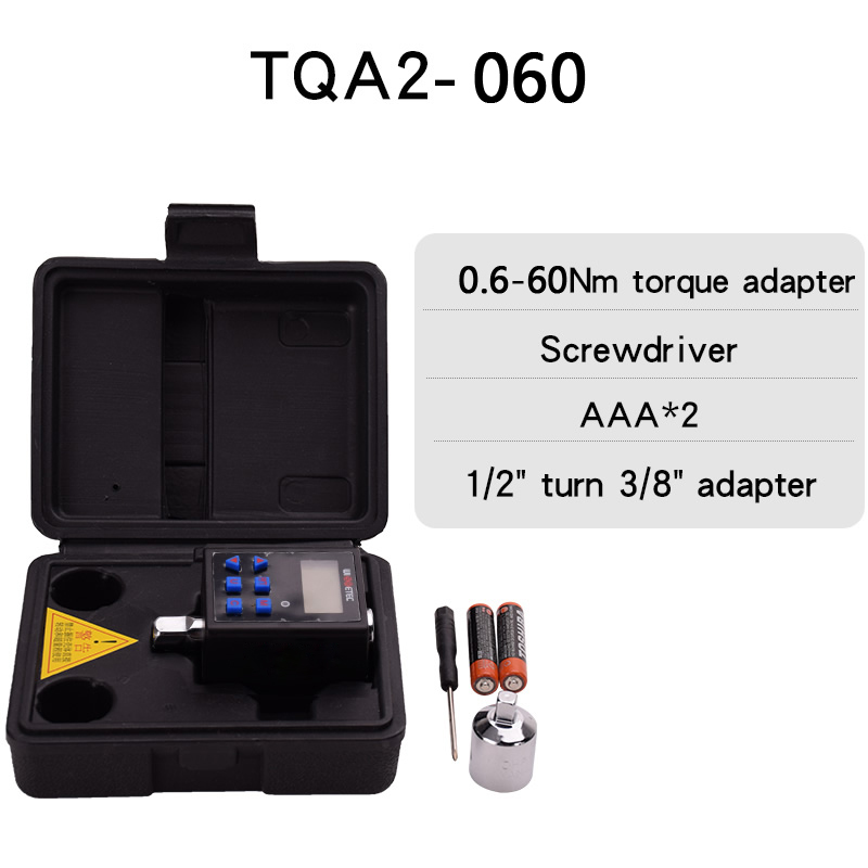 Electronic Digital Display Torque Adapter 0.3-340NM Torque Meter Connector Wrench Torque Measurement Auto Repair Tool: Brown