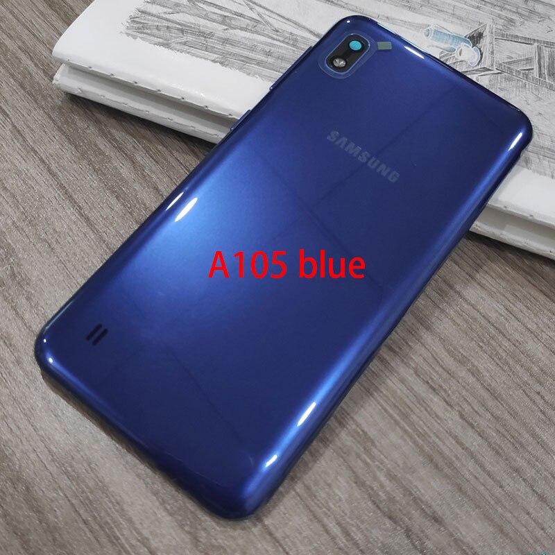 For SAMSUNG Galaxy S8 S8 Plus G950 G950F G950 G955F Back Glass Battery Cover Rear Door Housing Case Adhesive Camera Glass: A105 blue