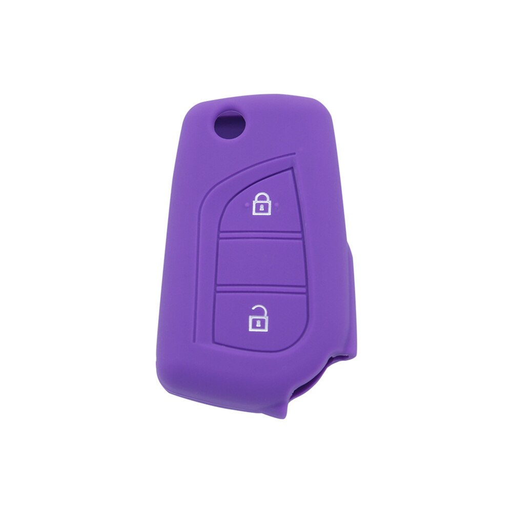 Silikone bil nøgle cover fjernbetjening nøgle skal holder til toyota yaris highlander camry rav 4 aygo til peugeot 108 til citroen  c1