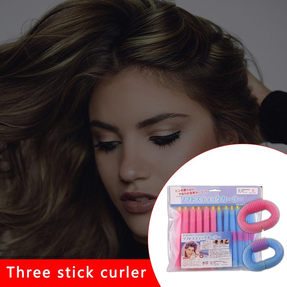 Soft Diy Curler 12pcs Magic Curly Hair Convenient Hair Care Shaping 15cm Modeling Tools Light Foam Curler