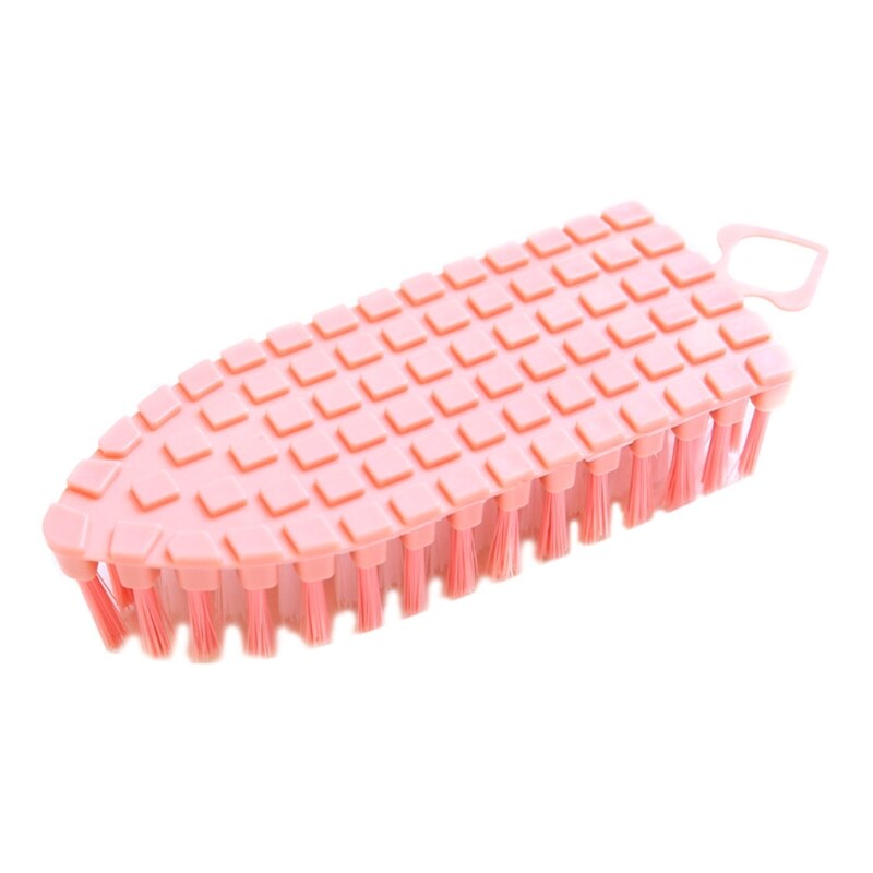 Bendable Bristle Brush Wall Ceramic Tile Floor Cleaning Brushes Hangable Brush R9JC: Pink Color
