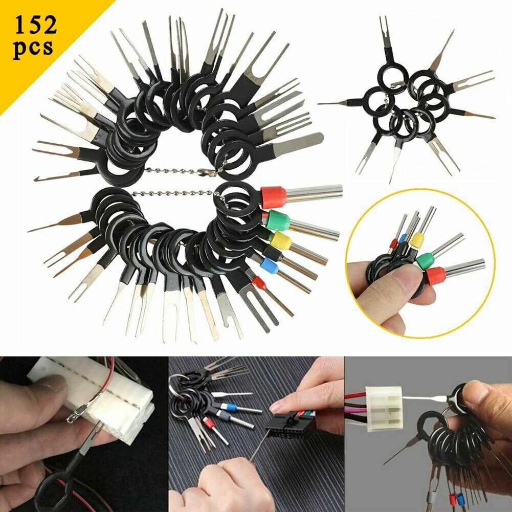 152Pcs Brand Car Terminal Removal Tool Wire Plug Connector Extractor Puller Release Pin Extractor Kit To Fit Any Terminal