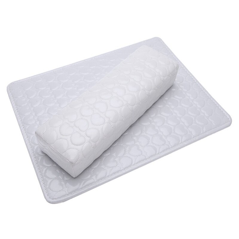Coussin oreiller Salon main support Rectangle en cuir coussinet bras repos manucure Nail Art accessoires blanc: Default Title