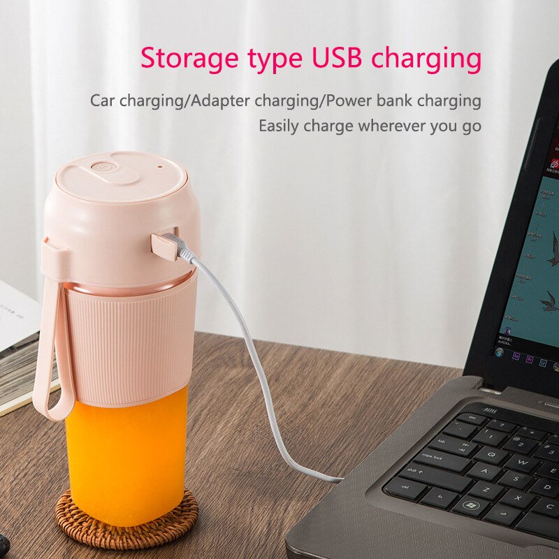 USB Rechargeable Blender Portable Juicer Household Juice Cup Mixer Electric Screw Smoothie Blender Lemon Orange Squeezer Machine