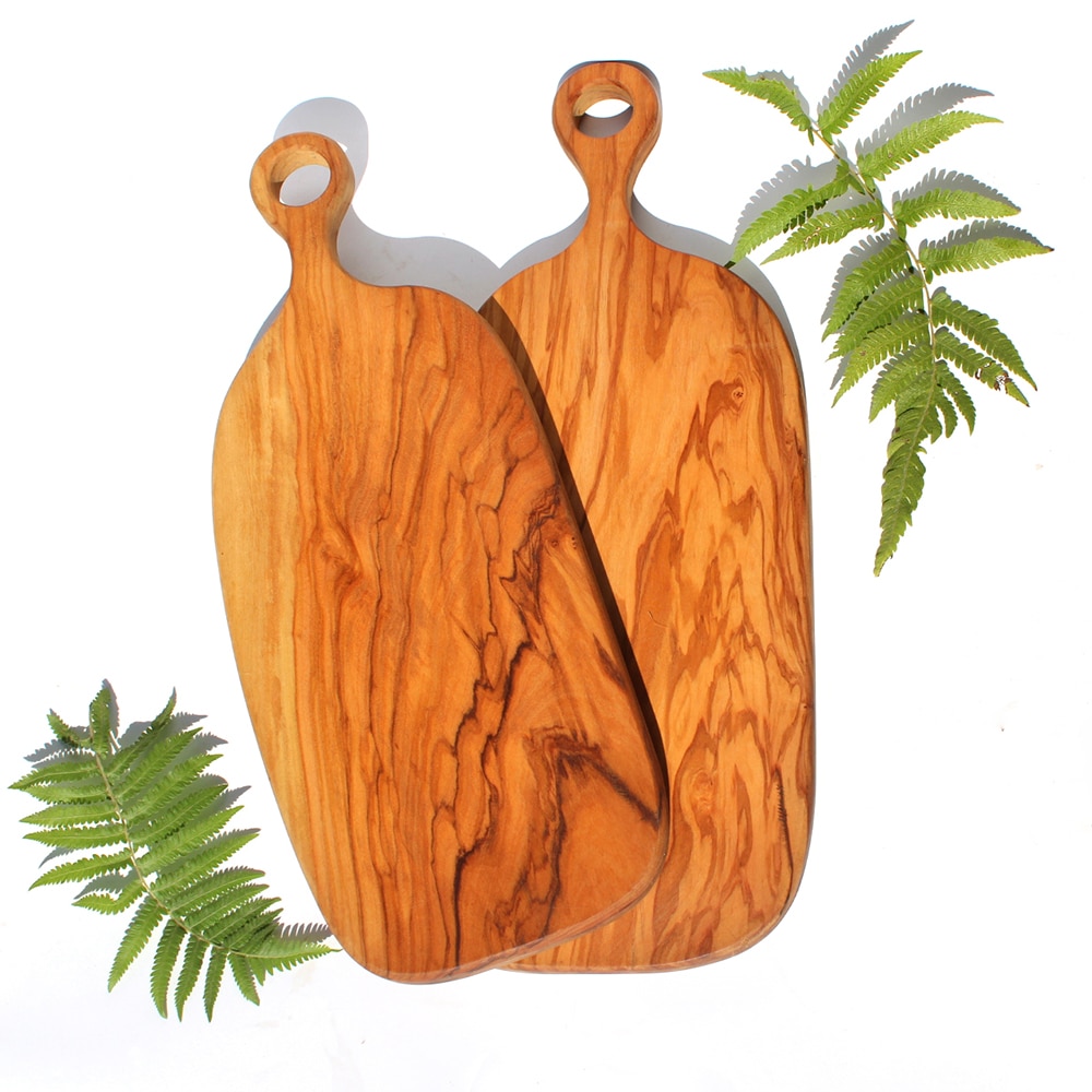 olivewood wooden chopping block bread sushi pizza boards medium size #901 Natural Oil Finished