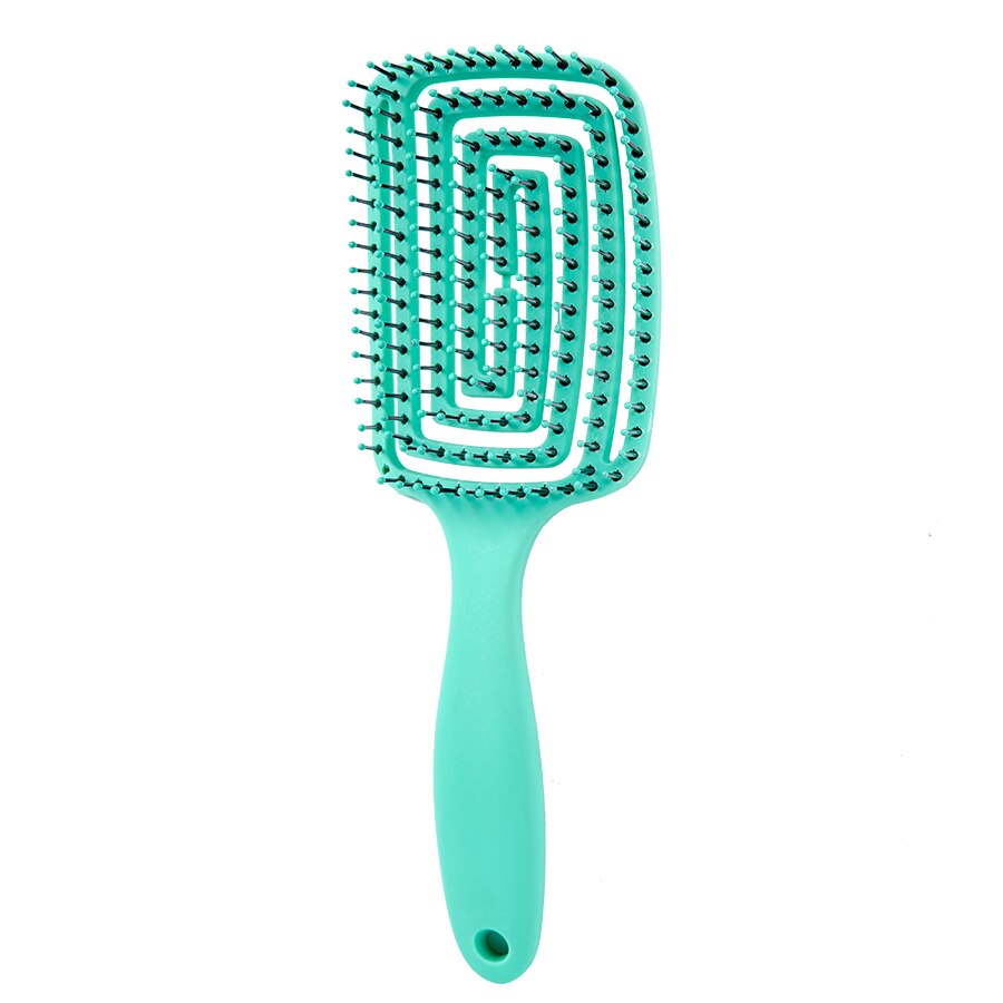 Hair Detangling Brush For Easy Detangler Curly Hair Scalp Massage Hair Comb For Afro Textured Wet Dry Kinky Wavy Hair Women: Anmo Blue