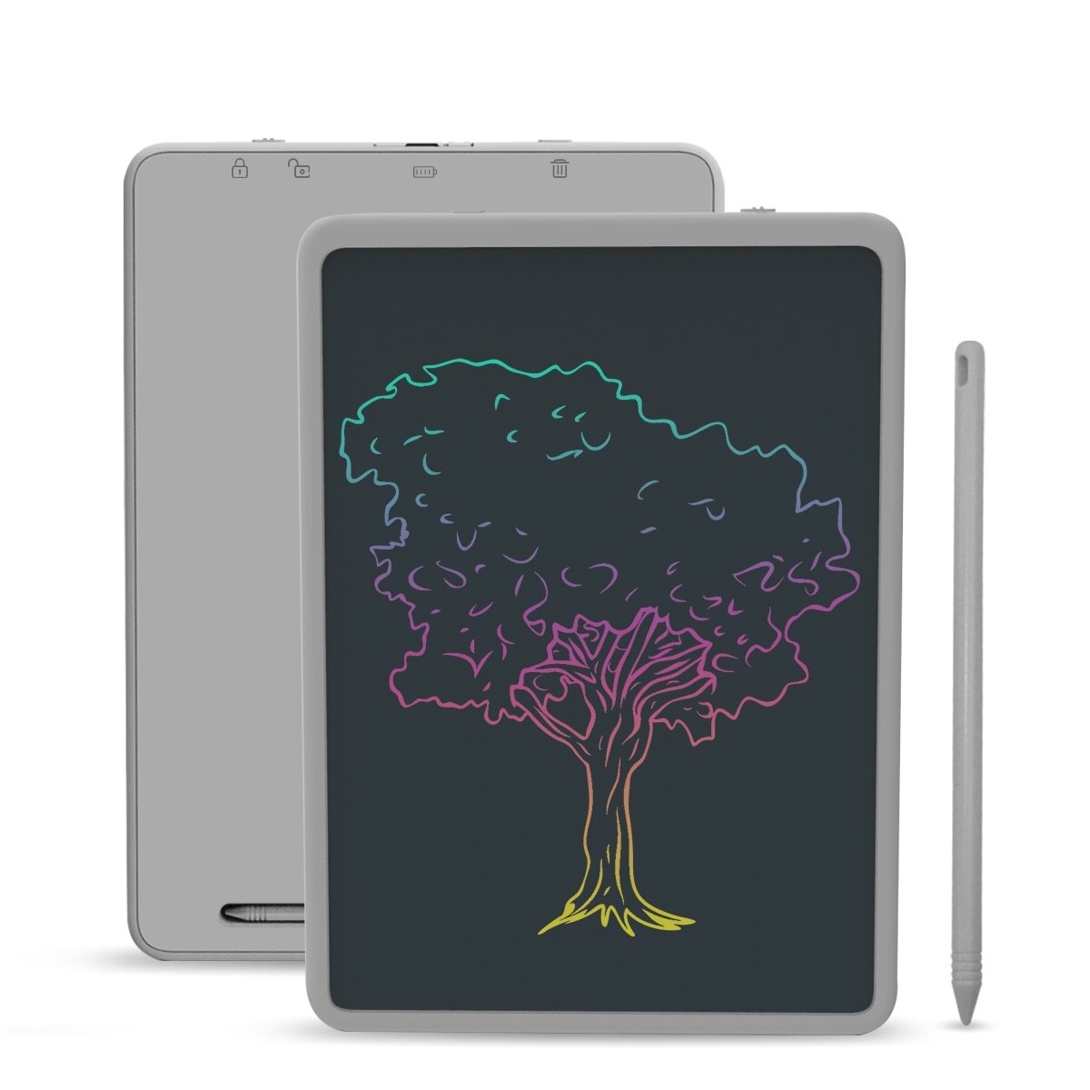 Enotepad LCD Writing Tablet - 11 Inch Screen - Multi-Color Handwriting - Digital Note Pad with Stylus: EP0211C-Grey
