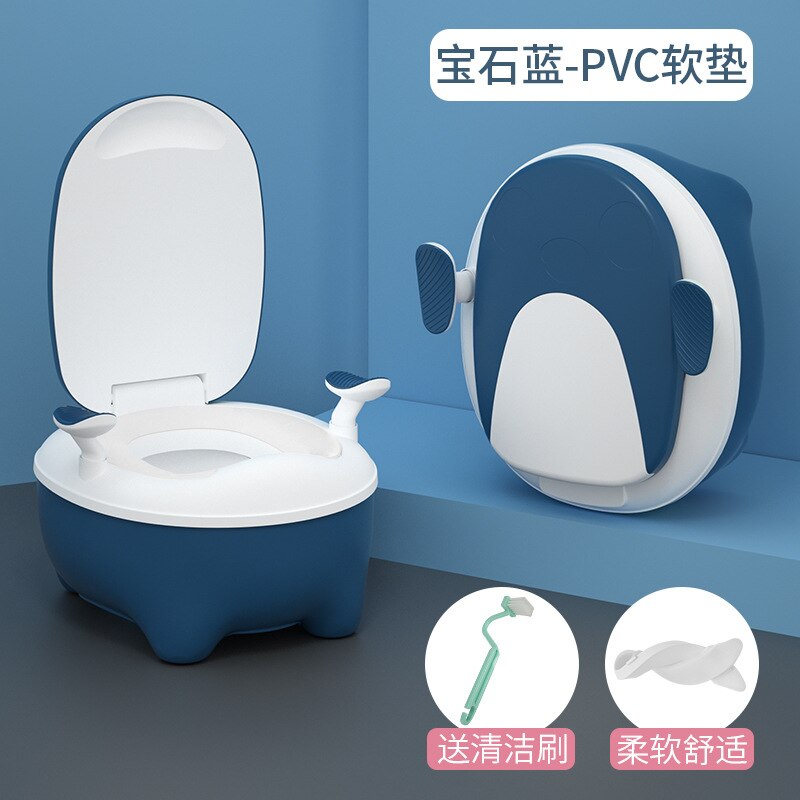 Urinoir pour bébé, grand pot amovible, pratique, facile à nettoyer, en PP , coloré, mignon, dessin animé, pour enfants: PVC Blue