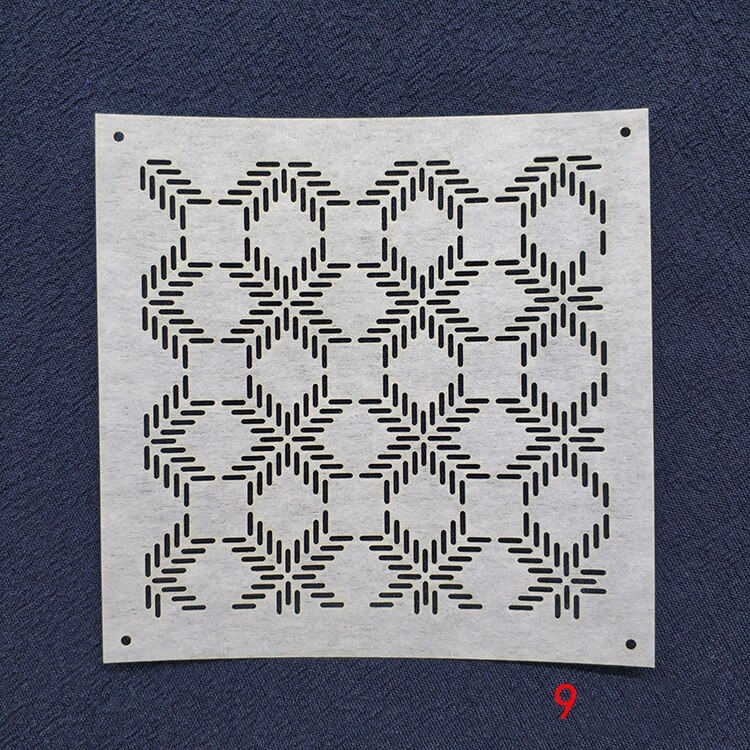 Pochoir Sashiko, motif de broderie Sashiko, pochoir matelassé, 4 &quot;de diamètre, 9 Options de motif: 9