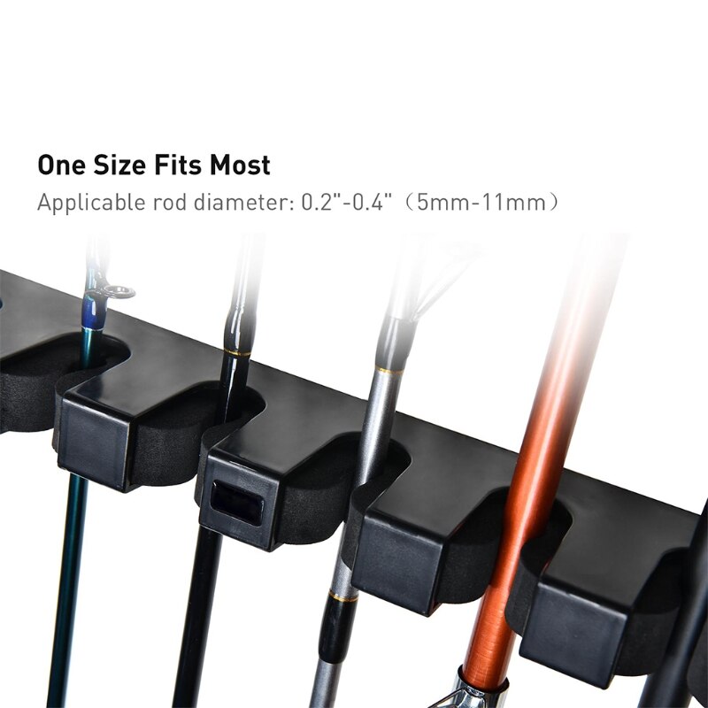 Fishing Rod Display Rack Holder Wall Mount Vertica... – Grandado