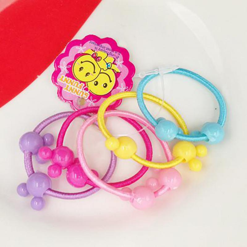 Koreaanse versie 50 Stuks Kleurrijke Kind Kids Haar Houders Leuke Rubber Haarband Elastieken Accessoires Meisje Charms Tie Gum