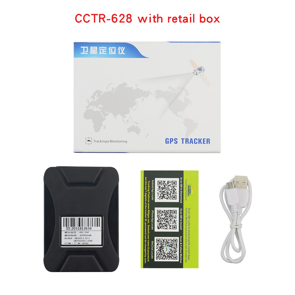 GPS-Tracker Magnetic CCTR-628 Car Tracking-device 5500mAh Standby 100days Waterproof Voice monitoring Web/ App tracking: With box