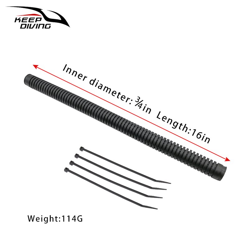 Manguera corrugada redonda para buceo, dispositivo de Control de flotabilidad, varias especificaciones, apta para chaqueta BCD Sidemount BCD: JKT 16in 40.6cm