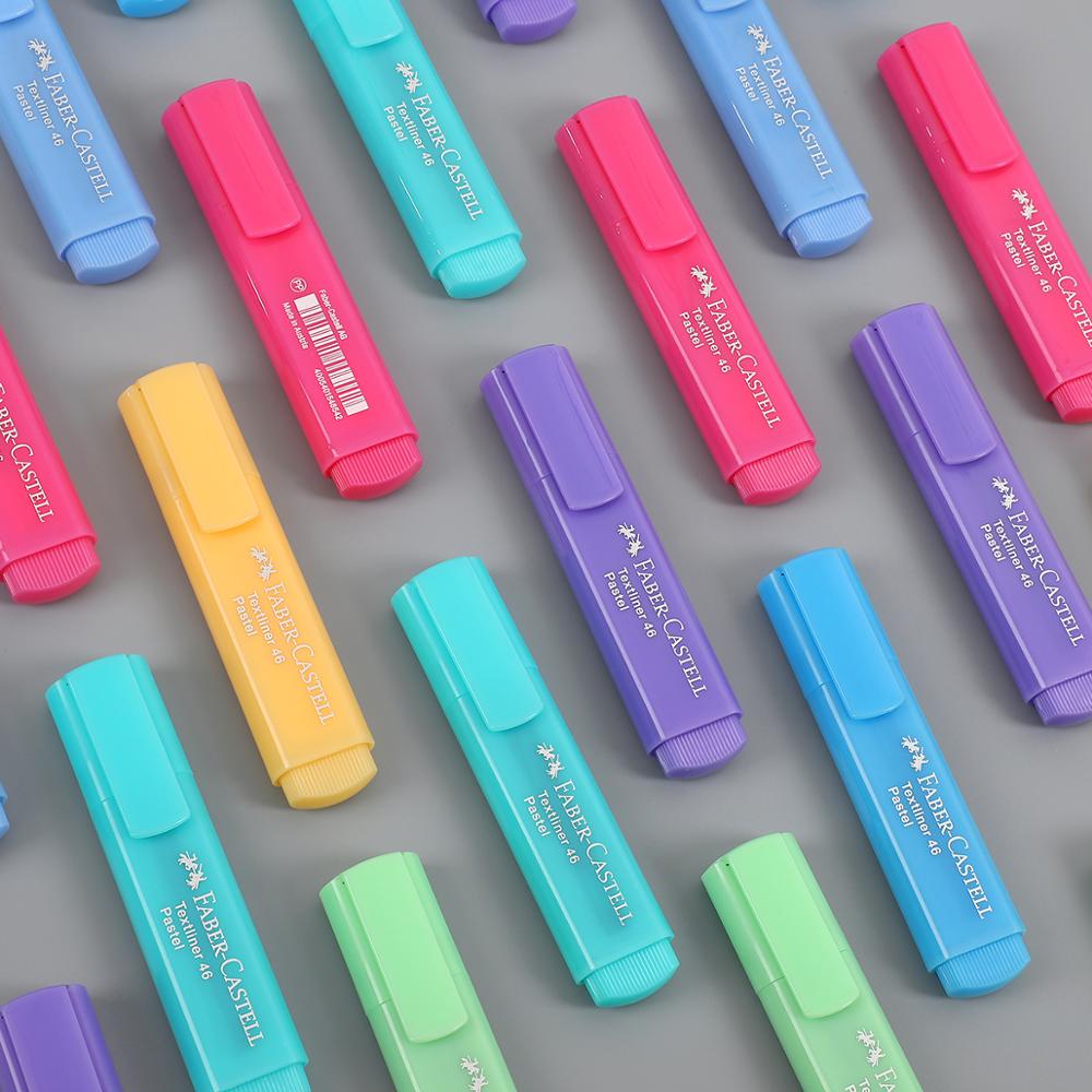 1pc Faber Castell Highlighter Textliner Pen Water-based Fluorescent Pigment Ink Marker Bullet Joural Marker Stationery