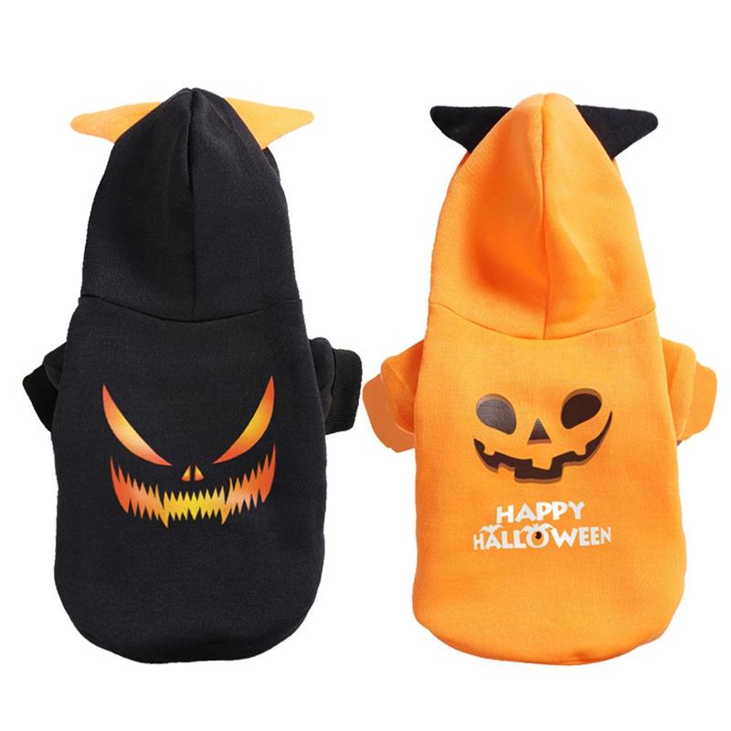 Halloween Hond Kostuum Pluche Warm Hond Hoodie Outfit Puppy Kitten Jurk Up Kleding Voor Halloween Party Honden Accessoires