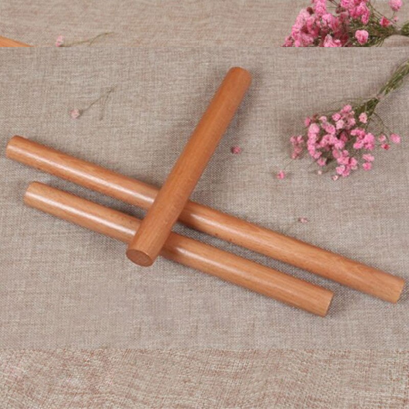 Solid Wood 4 Size Cooking Tools Fondant Cake Decoration Rollers Portable Rolling Pin Dough Roller Kitchen Accessories