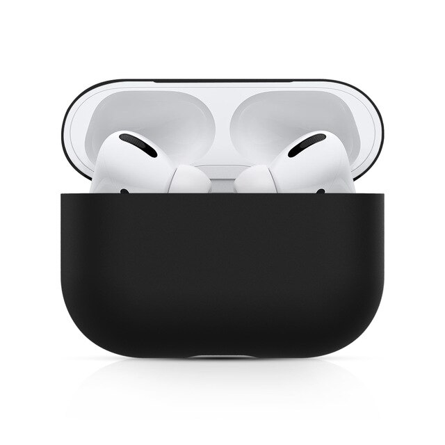 Doces casos de silicone para airpods pro caso sem fio bluetooth para apple airpods 3 capa caso do fone ouvido para vagens ar pro fundas: Black
