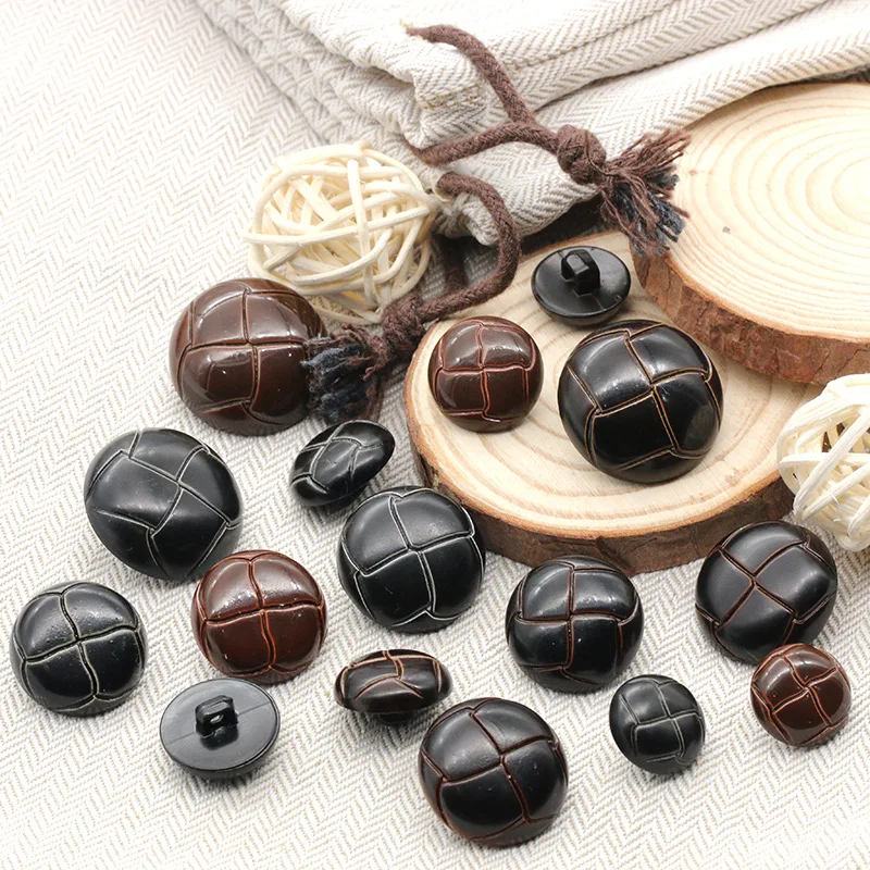 6 Stück runde Kunstleder-Schnalle, 15/18/23/25 mm, Kunststoffknopf für Kleidung, Jacke, Tasche, DIY, Mantel, Nähmaterial, Zubehör