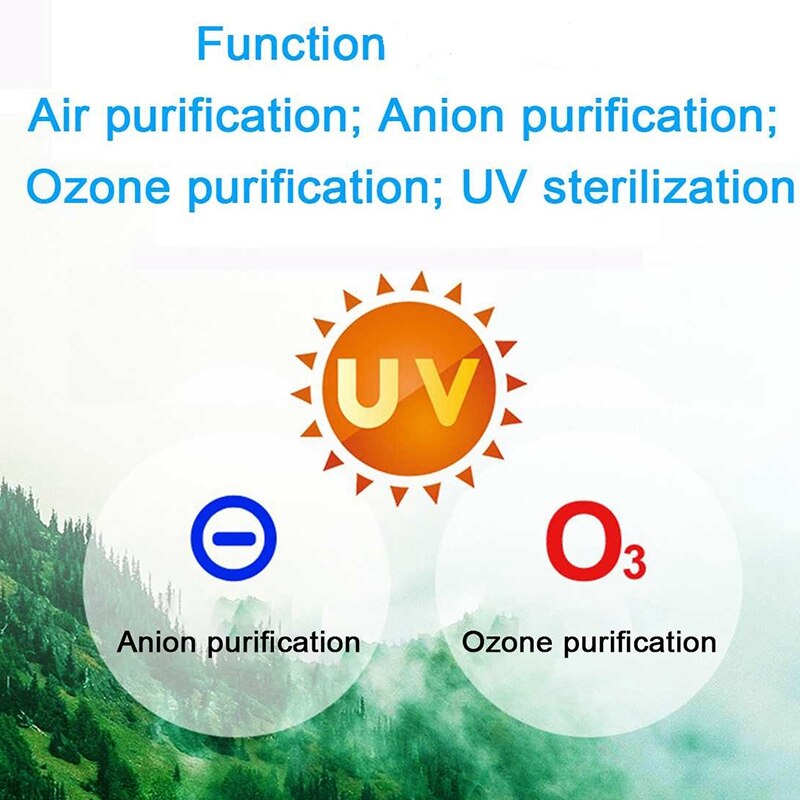 -4 IN1 Portable UV Air Purifier Ozone Generator Purification Air Purification Machine Air Clean Disinfection EU Plug