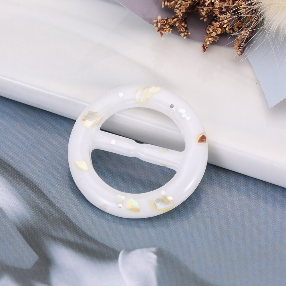 Round Resin Belt Buckle Scarf Clips Ring Adjust Buckle T-shirt Coat Waist Buttons DIY Clothing Decor Crafts Garment Accessories