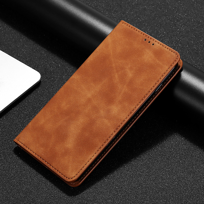 Flip Leather Case For Asus ZenFone 3 Max ZC520TL X008D Vintage Wallet Case Stand Cover PU+TPU Card Holder Bags For Asus 3 Max: Light Brown