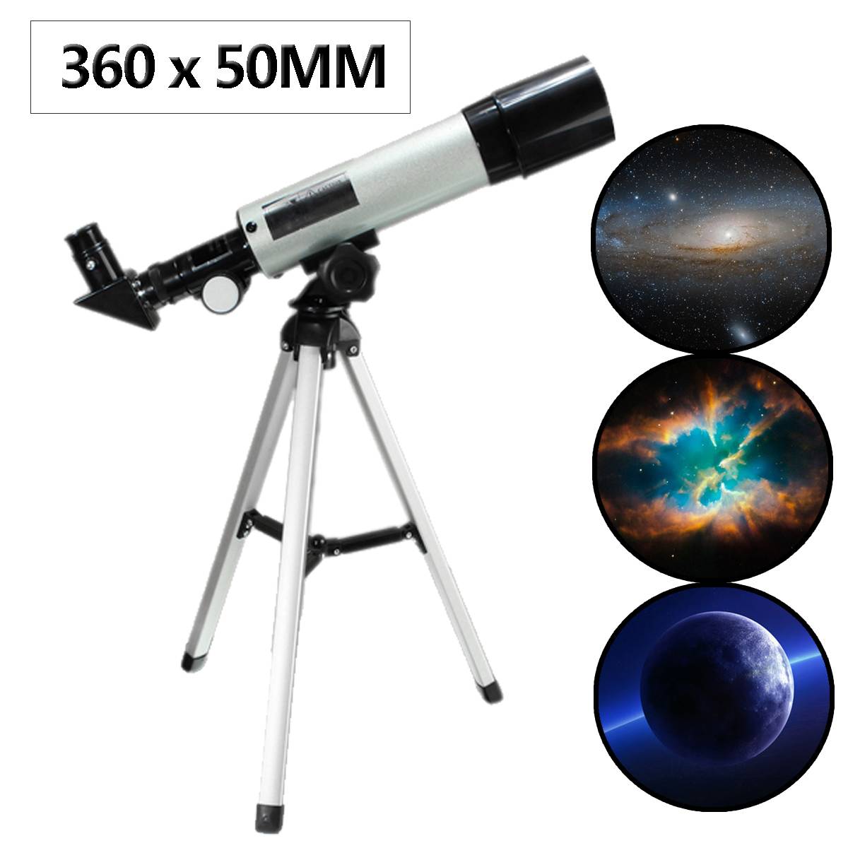 HD Telescope Astronomical Monocular With Tripod Refractor Spyglass Zoom High Power Spotting Scopes Powerful