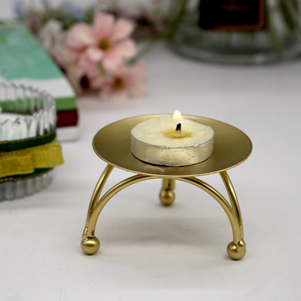 Chandelier mariage rond maison chandelier barre décor de bureau ornement petit romantique bougeoir fête géométrique fer Art