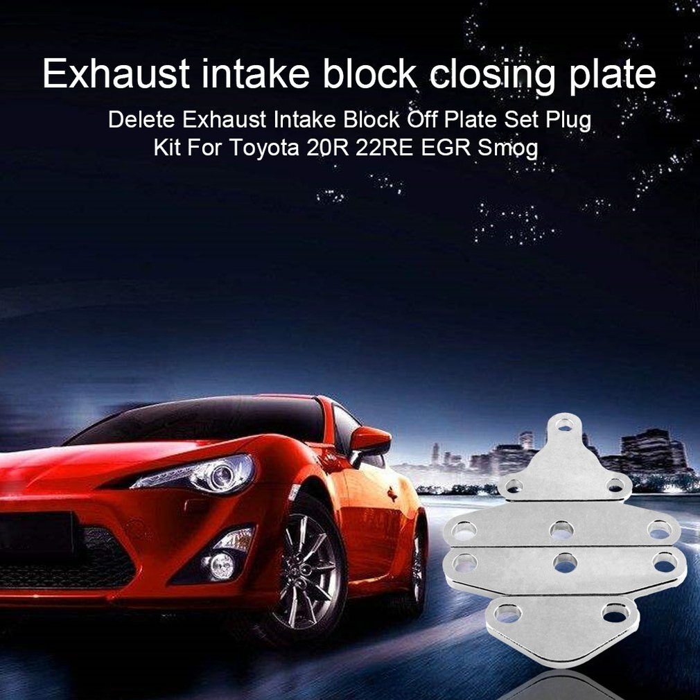 Delete Exhaust Intake Block Off Plate Set Plug Kit For Toyota 20R 22RE EGR Smog
