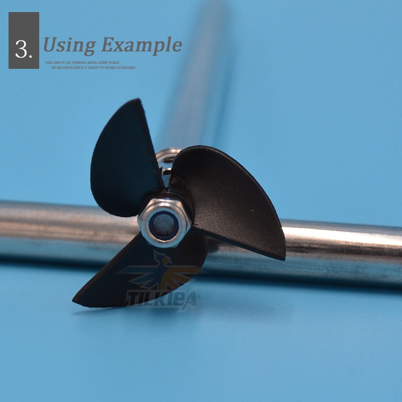 Rc Boat Propeller 3 blades Nylon Propellers For 3mm/4mm/4.8mm Shaft Rc Boat 3 Blade Plastic Paddles