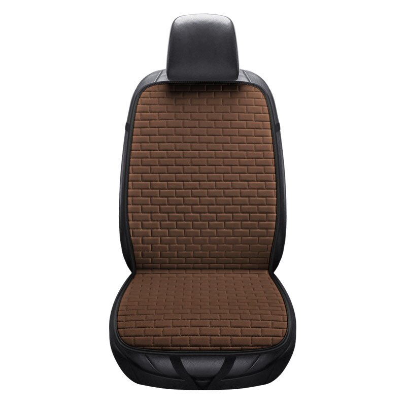 Line Car Seat Cover Protector Pad Mat for Auto Front Back Driving Seat With Backrest Summer Cushion for Truck Suv or Van: 1 seat coffee