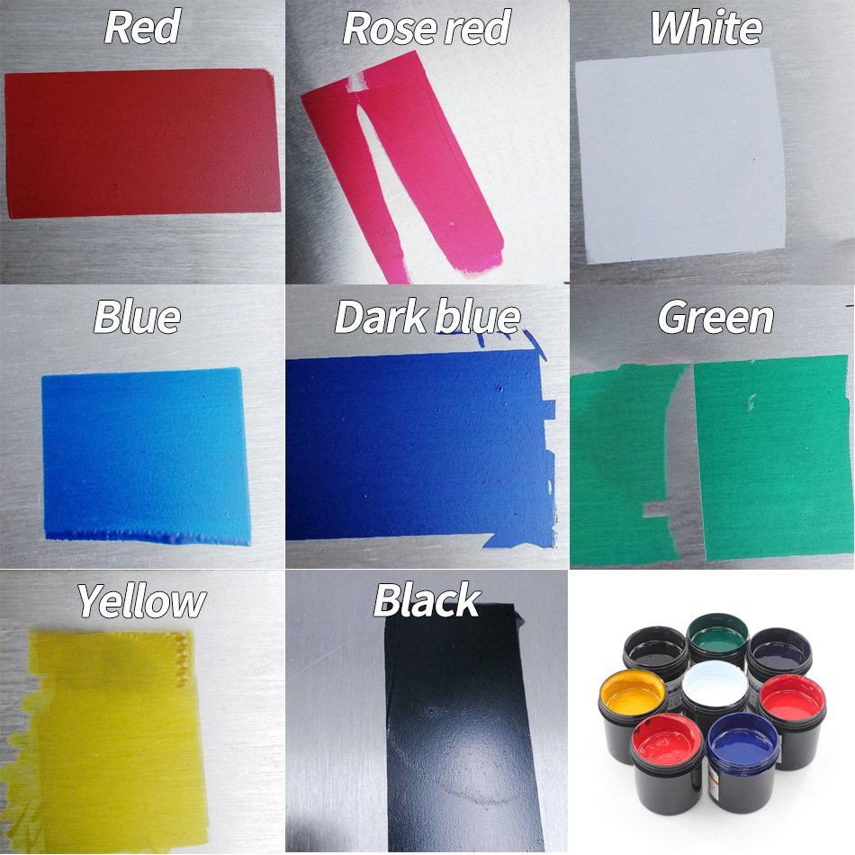 LED light solid metal ink UV glass ink UV screen printing ink various metal coloring