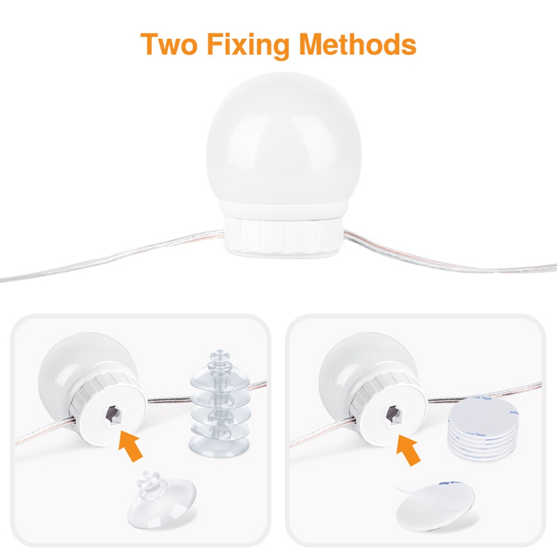 ! USB Hand Vanity Mirror Light Led Makeup Lamp Bulbs Dressing Table Beauty Bathroom Led Wall Lamp