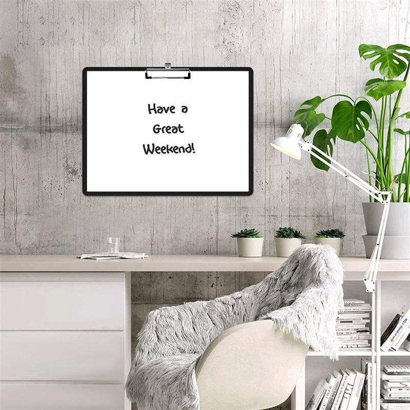 STOBOK A3 Horizontal Clipboard Drawing Paper Clip Pad Thick Plastic Writing Pad Office File Folder Clip (Black)