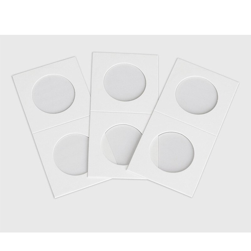 100PCS Square Cardboard Coin Holders Coin Supplies Coin Album Collection Lighthouse Stamp Coin Holder Cover Case Storage