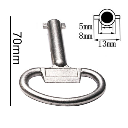 1PCS HSR/Metro Trains Triangle Key Lock Elevator Door Key Multifunction Electric Cabinet keys Universal Cross Key Trash Bin Key: Size E