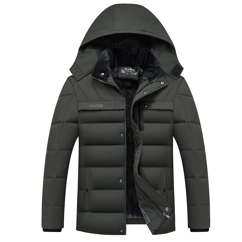 Casacos Casacos de lã do Homem 2019 Homens Jaqueta de Inverno Quente Engrossar Homens Quentes Parkas Casaco Com Capuz Zipper Casaco Masculino Chapéu destacável
