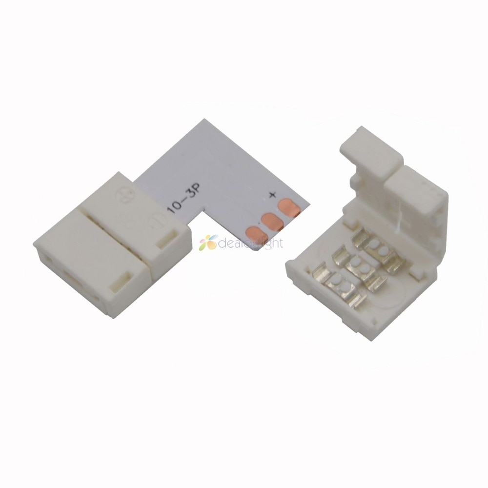 5 stks/partij 10mm 3PIN L type/X type/T vorm Geen Solderen connector Voor 3 PIN ws2811 ws2812B LED Strip