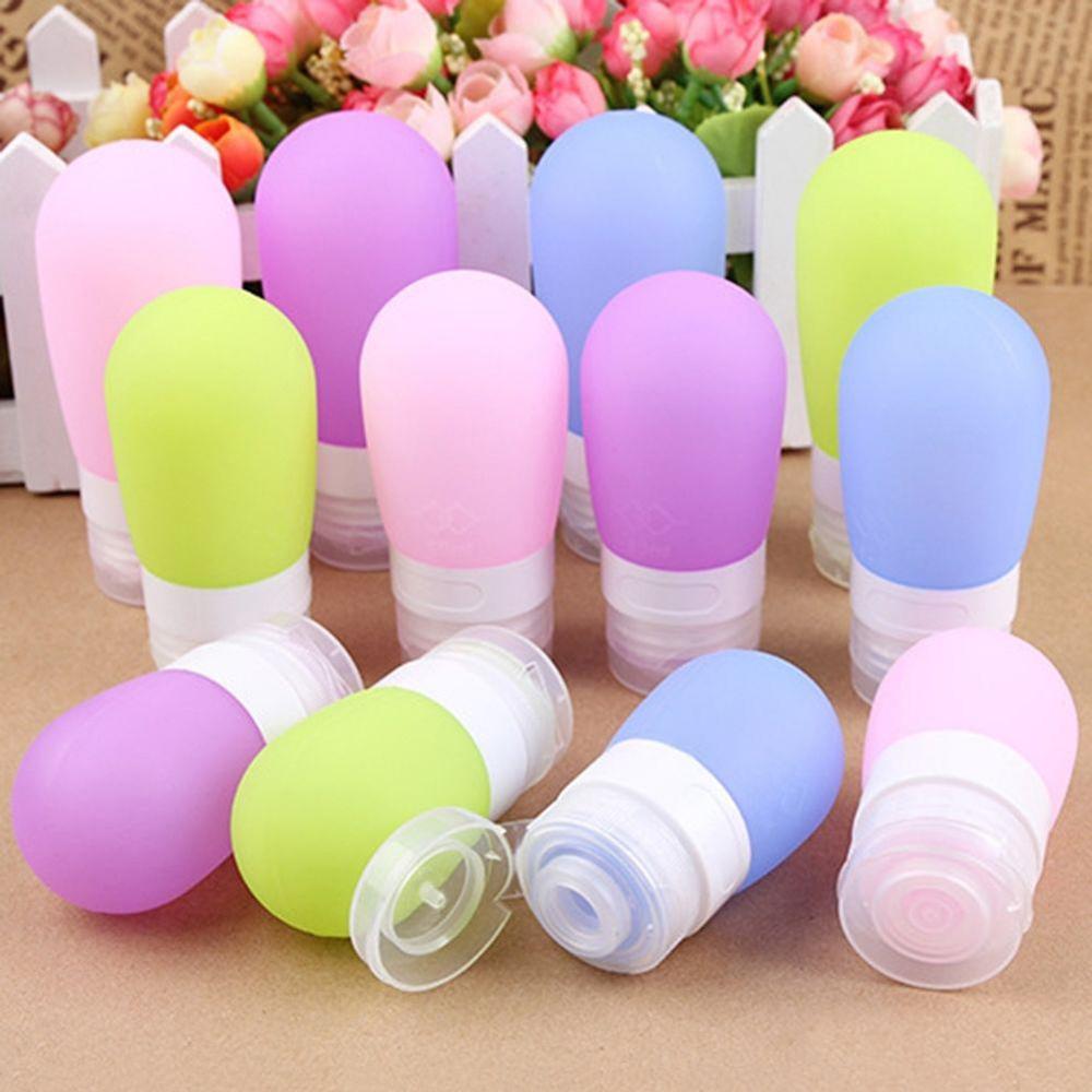 38/60/80ml Portable Spherical Silicone Refillable Mini Traveler Packing Bottle Press Bottle For Lotion Shampoo Dispenser