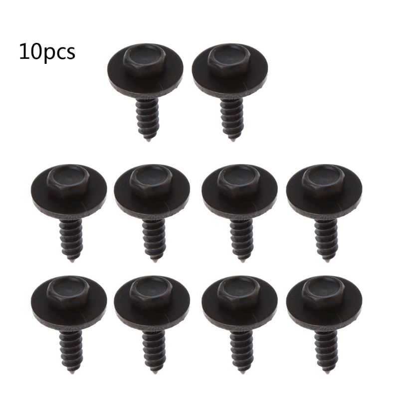 10PCS Universal Hex Screws Self Tapping Tapper Screw for Various Car Vehicle Kit