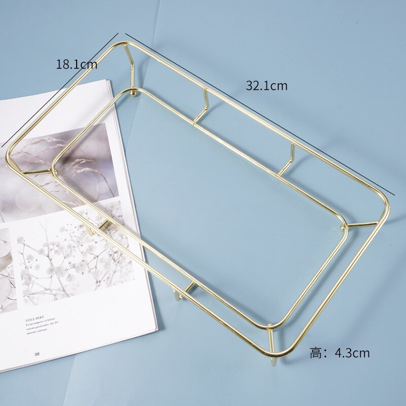 Gør-det-selv silikone bakke forme epoxy harpiks coaster form uregelmæssig blonde harpiks dekorativ frugtbakke hylde metal beslag ornament: E