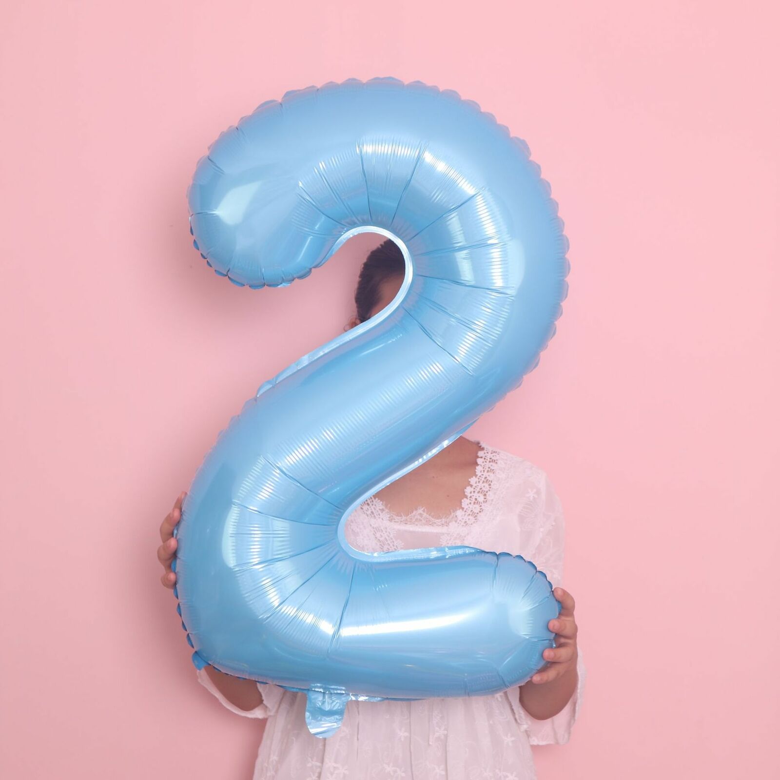 32" Number Pearl Pink Blue 0-9 Foil Balloon Numbers Helium Balloons Birthday Party Decor