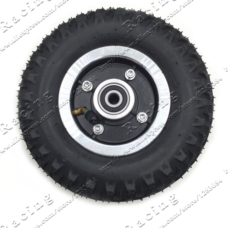 Dekk og slange 200 x 50 fulle hjul størrelse 8 x 2 "dekk for elektrisk scooter rullestol lastebil pneumatisk trillevogn