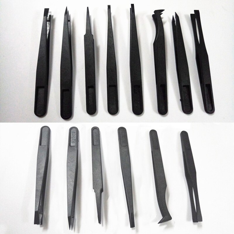 Anti-Static ESD Tweezers Plastic Tweezers Set for Laboratory Work Electronics