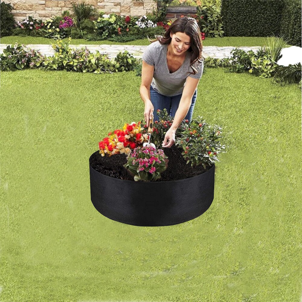 Biodegradable Grow Bags Fabric Raised Garden Beds Planter Pots Durable Breathing Cloth Grow Containers for Vegetable Cultivation