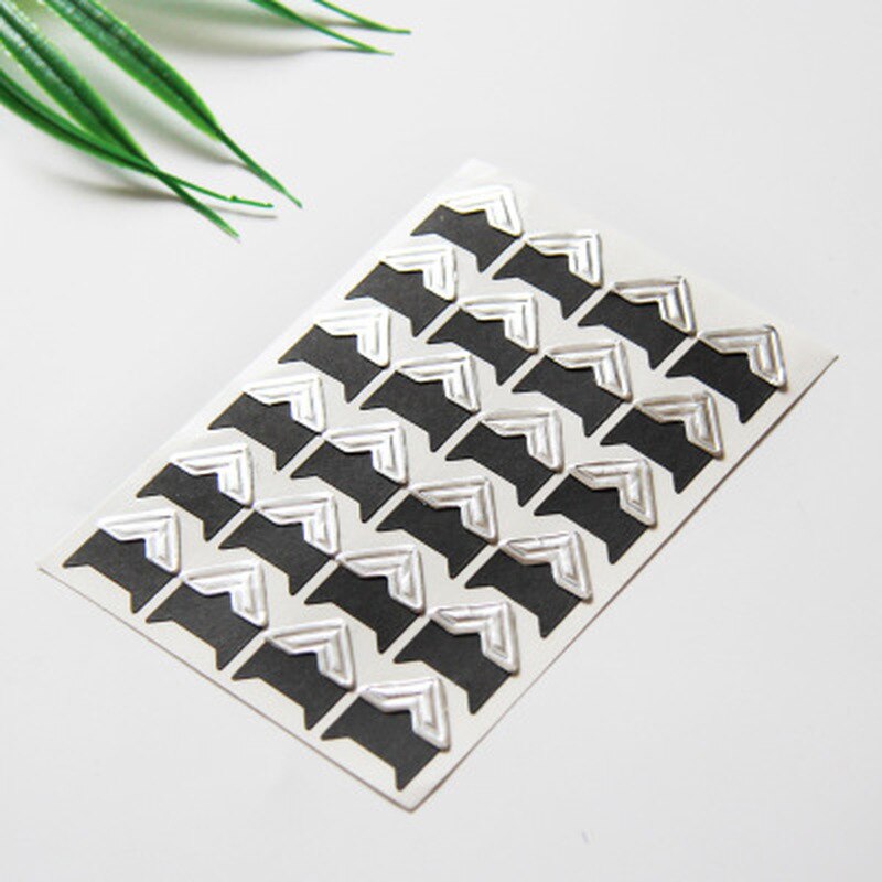 120 pcs/lot DIY Vintage Corner Photo Albums Corner Stickers Kraft Paper Album Frame Decor Scrapbooking Decoration 5 Sheets: green
