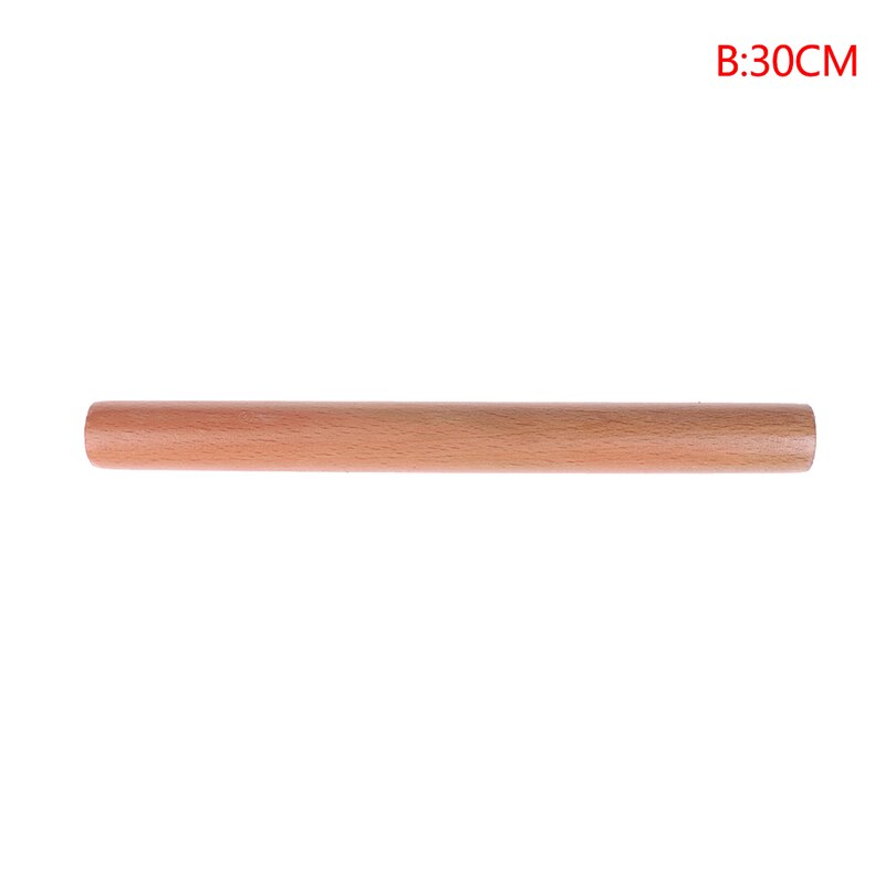 Natural Wood Cooking Tools Rolling Pin Dough Roller Fondant Cake Decoration: B