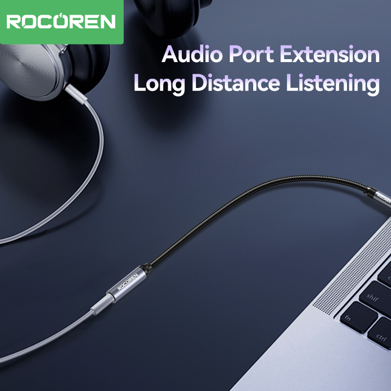 Rocoren AUX Cable 3.5mm Jack Male to Female Audio Extension Speaker Cable Converter For Phone Headphones Laptops Tablets adapter