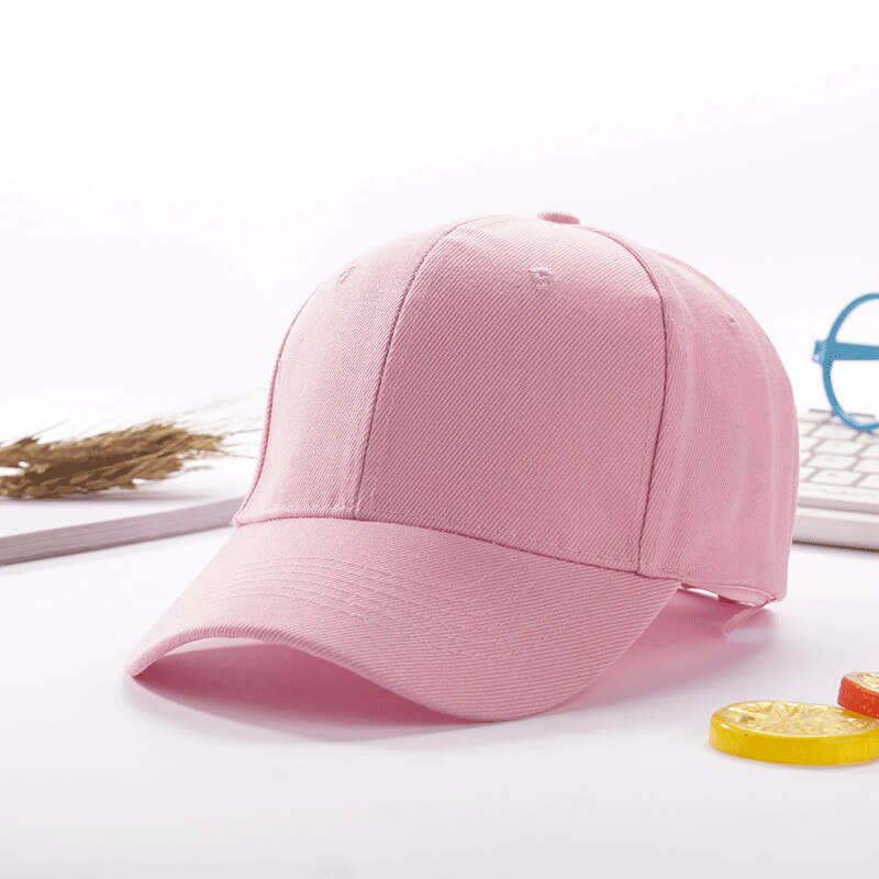 Wjustforu Classic Casual Youth Caps Cotton Baseball Cap Washed Style Hat Plain Adjustable Solid Mens Hats Unisex Women Men Top: pink