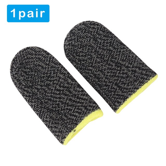 Funda para el dedo para mando de juegos, transpirable, antiarañazos, sensible a la pantalla, guantes táctiles, mangas para PUBG, 2/1 pares: d 1 Pair