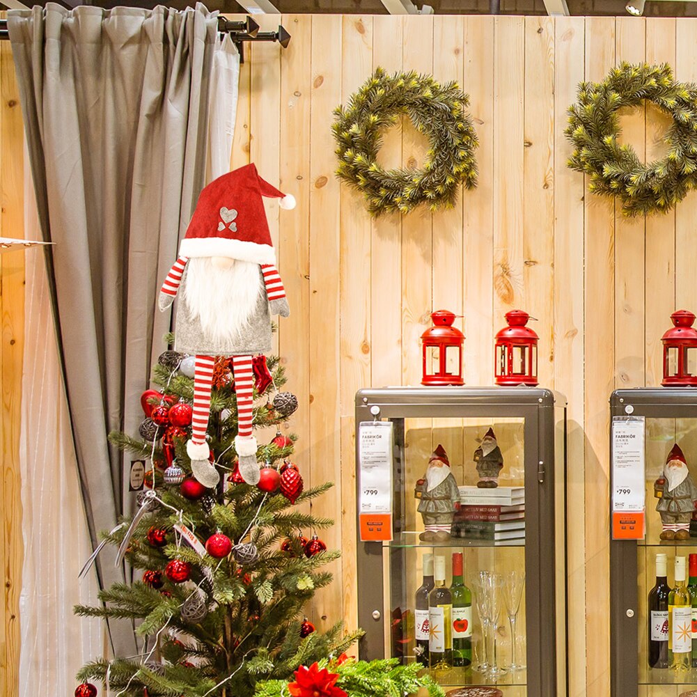 Kerstboom Topper, Leuke Zweedse Tomte Gnome Pluche Ornamenten Opknoping Decoratie Voor